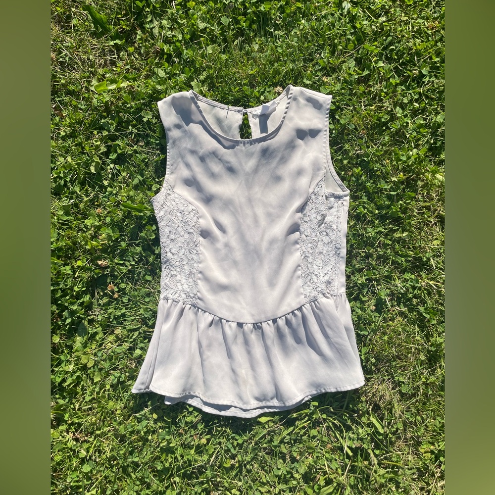 Divided Grey Blouse